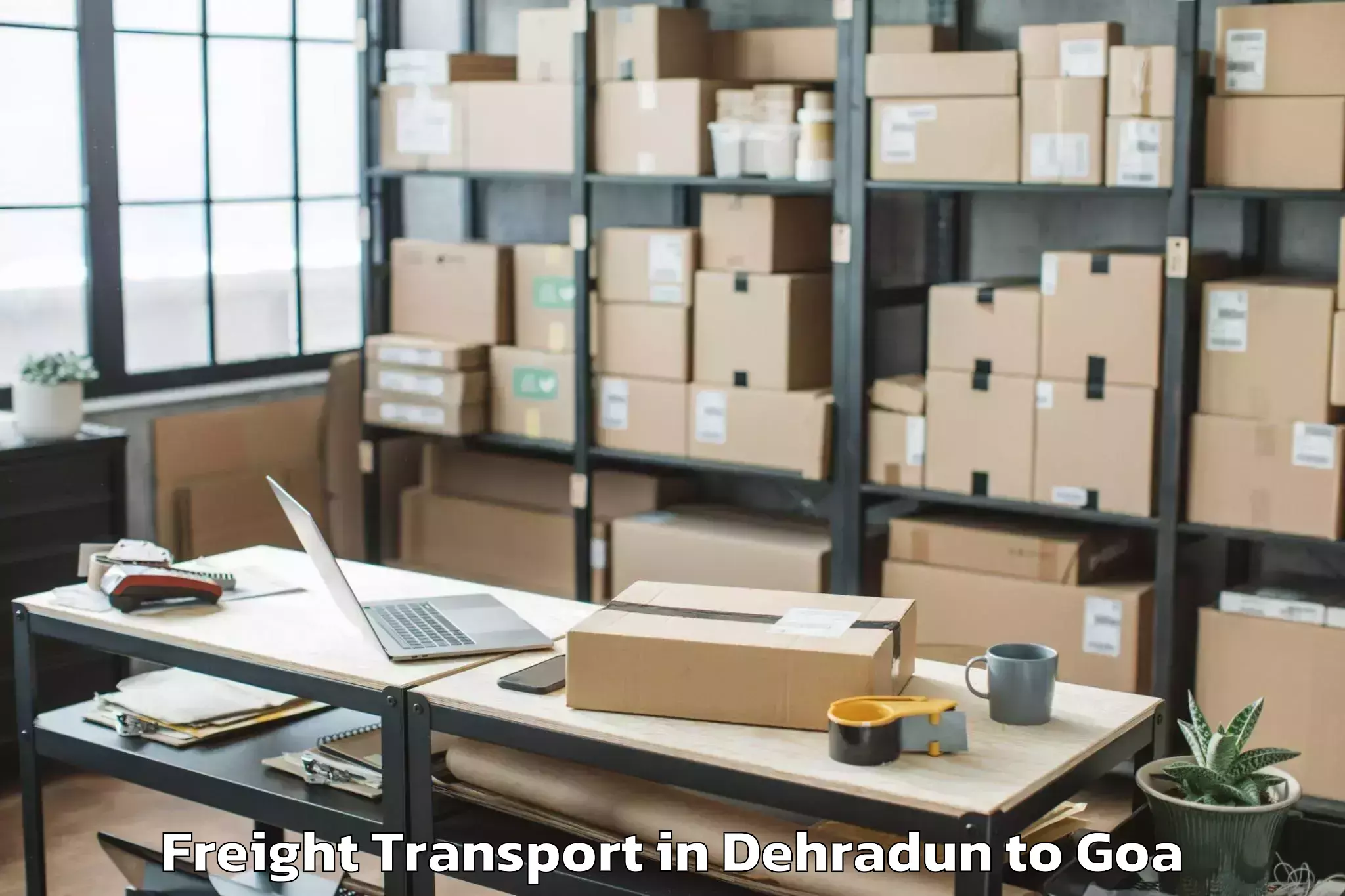 Discover Dehradun to Aldona Freight Transport